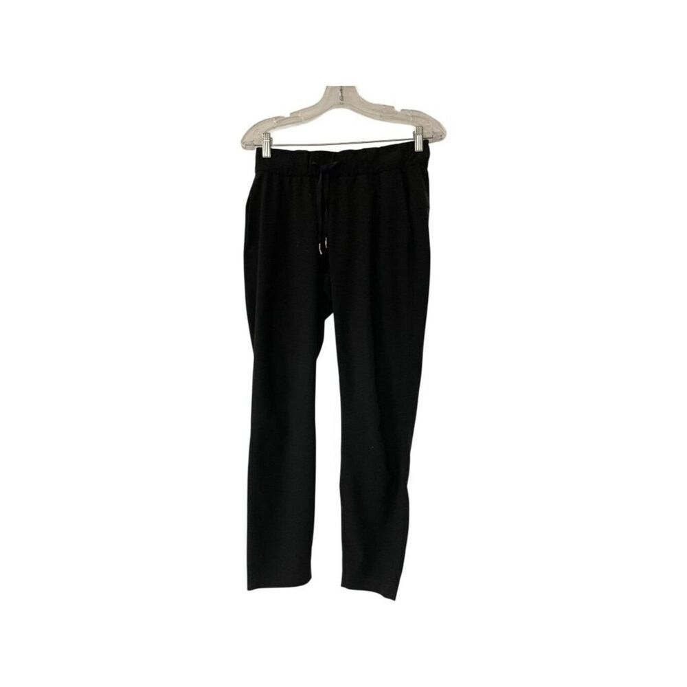 Lululemon Womens Joggers Sz 4 On the Fly 7/8 Pant Black Luxtreme Mid-Rise
